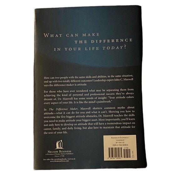 The Difference Maker: Making Your Attitude Your Greatest Asset Hardcover Book - Picture 3 of 6